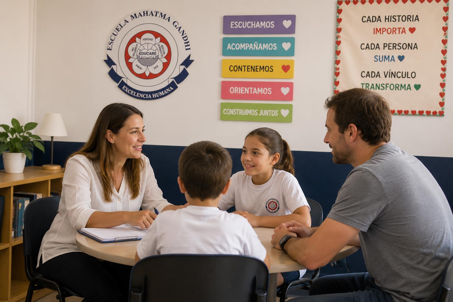 Vínculos entre estudiantes de la Escuela Mahatma Gandhi